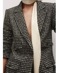 ME+EM - Houndstooth Sharp Shoulder Blazer/Ivory - Lyst