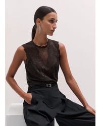 ME+EM - Embroidered Tulle Top + Cami - Lyst