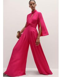 ME+EM - Silk Wide-Leg Jumpsuit - Lyst