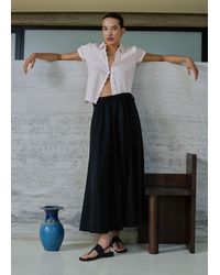 ME+EM - Cotton A Line Maxi Skirt + Belt - Lyst