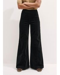 ME+EM - Regular-Length Velvet Cord Travel Palazzo Pant - Lyst