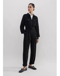 ME+EM - Modern Twill Tapered-Leg Jumpsuit + Belt - Lyst