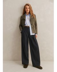 ME+EM - Tailored Wide Tapered Trouser + Belt - Lyst