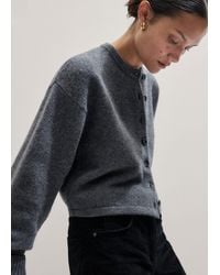 ME+EM - Dramatic Sleeve Knit Jacket Mid Melange - Lyst