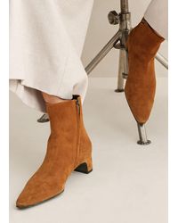 ME+EM - Chiselled Toe Suede Ankle Boot - Lyst