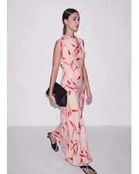 ME+EM - Modern Tulip Print Bias Maxi Dress - Lyst
