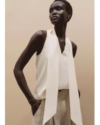 ME+EM - Silk V-Neck Camisole Top + Tie - Lyst