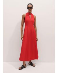 ME+EM - Italian Twill Fit And Flare Maxi Dress - Lyst