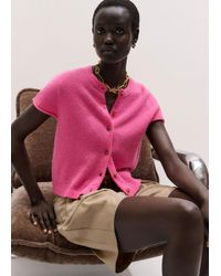 ME+EM - Alpaca Button-Through Knit Baby Tee - Lyst