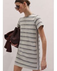 ME+EM - Textured Stripe Mini Dress - Lyst
