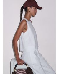 ME+EM - Crease-Less Linen Crop Shell Top - Lyst