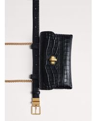ME+EM - Croc Print 5 Way Belt Bag - Lyst