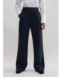 ME+EM - Flannel Pinstripe Trouser/Bitter - Lyst