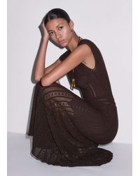 ME+EM - Pointelle Knit Maxi Dress + Slip - Lyst