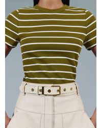 ME+EM - Ultimate Fitted Rib Crew Neck Stripe Tee - Lyst