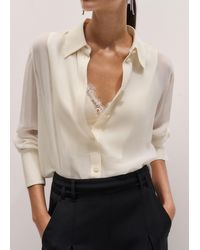 ME+EM - Evening Sheer Silk Blouse - Lyst