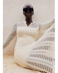 ME+EM - Conceal + Reveal Long Sleeve Knit Maxi Dress - Lyst
