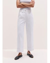 ME+EM - Straight Crop Trouser With Turn Up - Lyst