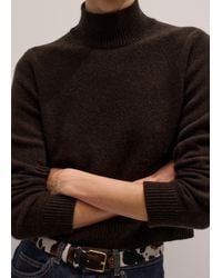 ME+EM - Cashmere High Neck Crop Jumper - Lyst