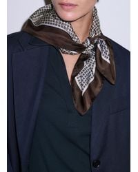 ME+EM - Reversible Geometric Print Scarf Chambray-Dark Cocoa - Lyst