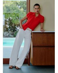 ME+EM - Cheesecloth Cap-Sleeve Blouse - Lyst