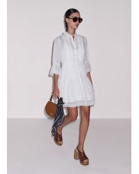 ME+EM - Cotton Voile Lace Trim Short Dress + Slip - Lyst