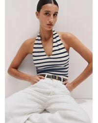 ME+EM - Towelling Halterneck Crop Top - Lyst
