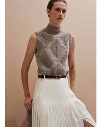 ME+EM - Statement Textured Argyle Vest - Lyst