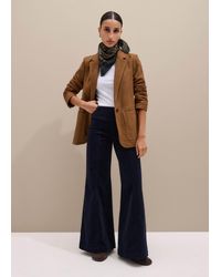 ME+EM - Short-Length Velvet Cord Travel Palazzo Pant - Lyst