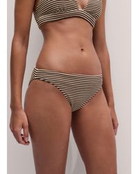 ME+EM - Microstripe Bikini Bottom Cinnamon-Cream - Lyst