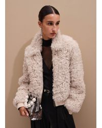 ME+EM - Shearling Bomber Jacket - Lyst