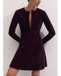 ME+EM - Cord Velour Short Dress - Lyst