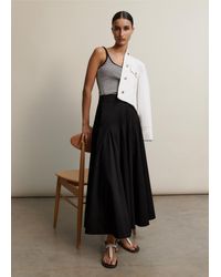 ME+EM - Heavy Cotton Sateen Maxi Skirt - Lyst