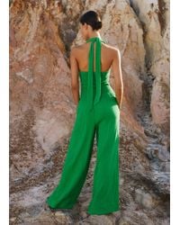 ME+EM - Cheesecloth Shirred Wide-leg Jumpsuit - Lyst