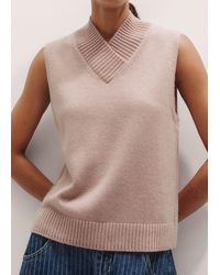 ME+EM - Merino Cashmere High V-Neck Knit Vest - Lyst