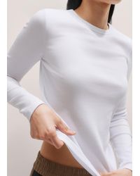 ME+EM - Cotton Rib Long Sleeve Top - Lyst