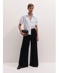 ME+EM - Fluid Velour Wide-Leg Trouser - Lyst