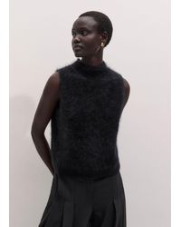 ME+EM - Brushed Cashmere High Neck Straight Vest - Lyst