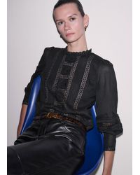 ME+EM - Cotton Voile Lace Top - Lyst