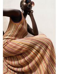 ME+EM - Metallic Textured Stripe Knit Maxi Skirt - Lyst