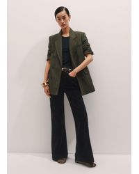 ME+EM - Velvet Denim Leg Elongator Jean - Lyst