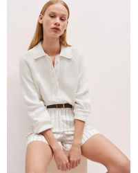 ME+EM - Collared Button-Front Jumper - Lyst