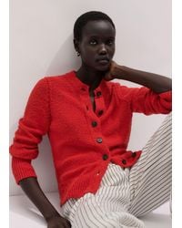 ME+EM - Bouclé Knit Straight Cardigan - Lyst