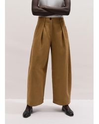 ME+EM - Textured Barrel Leg Trouser - Lyst