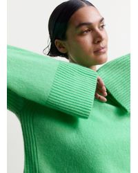 ME+EM - Cloud-soft Merino Cashmere Silk Cropped Box Sweater - Lyst