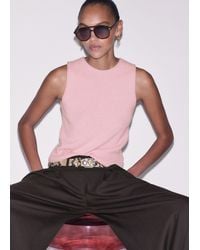 ME+EM - Cashmere Roll Trim Straight Vest - Lyst