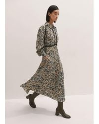ME+EM - Silk Lace Detail Maxi Shirt Dress - Lyst