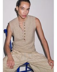 ME+EM - Henley Knit Tank - Lyst