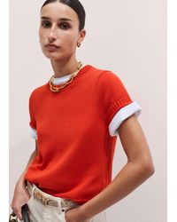 ME+EM - Shrunken Straight Knit Baby Tee - Lyst