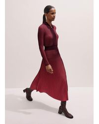 ME+EM - Collared Contrast Panel Maxi Dress - Lyst